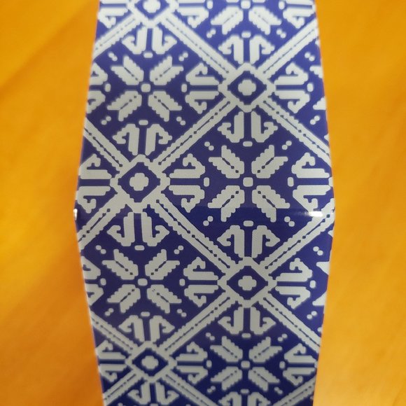 CHRISTMAS COOKIE TIN - SANTA has a GIFT FOR YOU - WALGREEN'S OCTAGONAL 8.5" X 3" - Picture 2 of 5